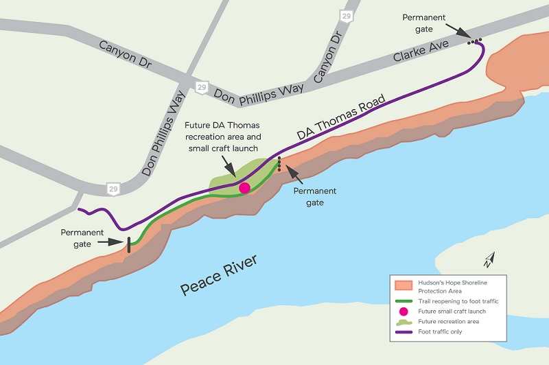 Hudson S Hope Shoreline Protection Berm Site C   2022.11.10   CS 2714 HH ShorelineProtectionBermFootTrafficMap 6x4 1 